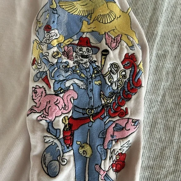 Zadig & Voltaire Cream Sweater with Colorful Embroidery - Picture 2 of 5